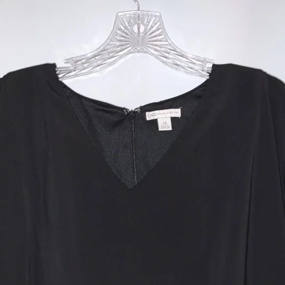 Cato Short Sleeve Black Dress - Picture 6 of 9